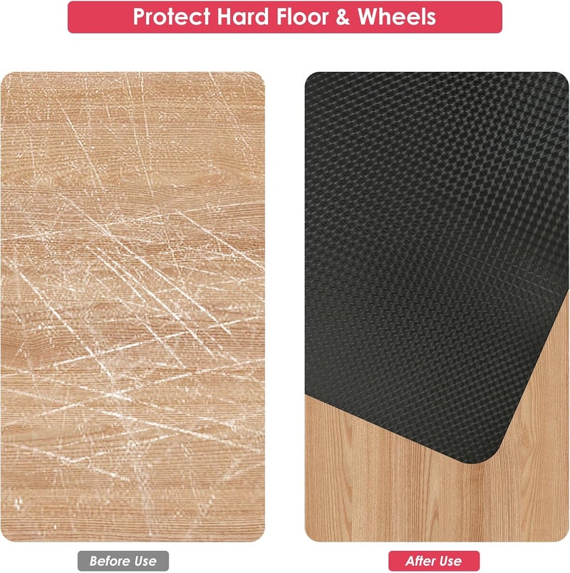 Vicwe Gaming Chair Mat for Hardwood Floor, 55"×36" Office Chair Mat, PVC Computer Chair Mats, Easy Glide, Floor Protector for Rolling Chair-Black - Image 3